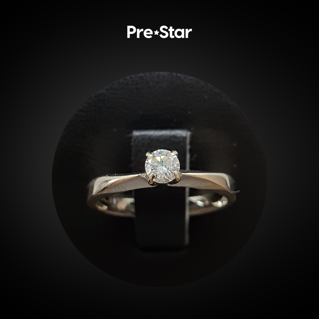 Anillo solitario 14k