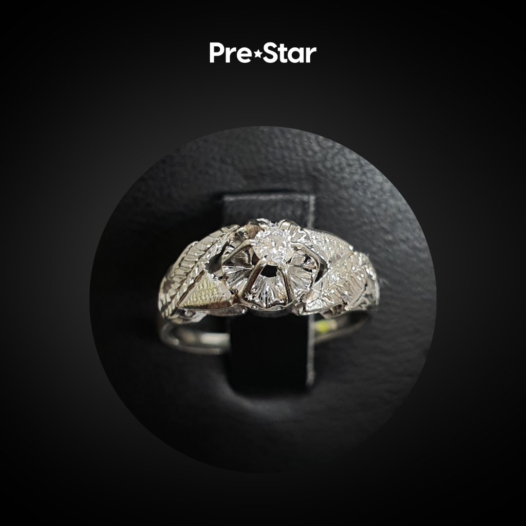 Anillo solitario 14k
