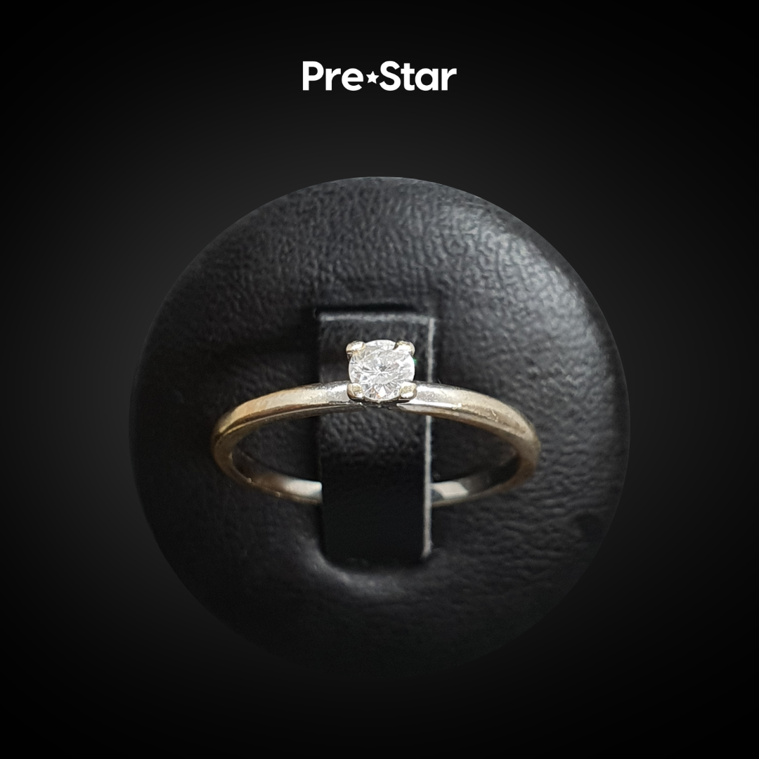 Anillo solitario 14k