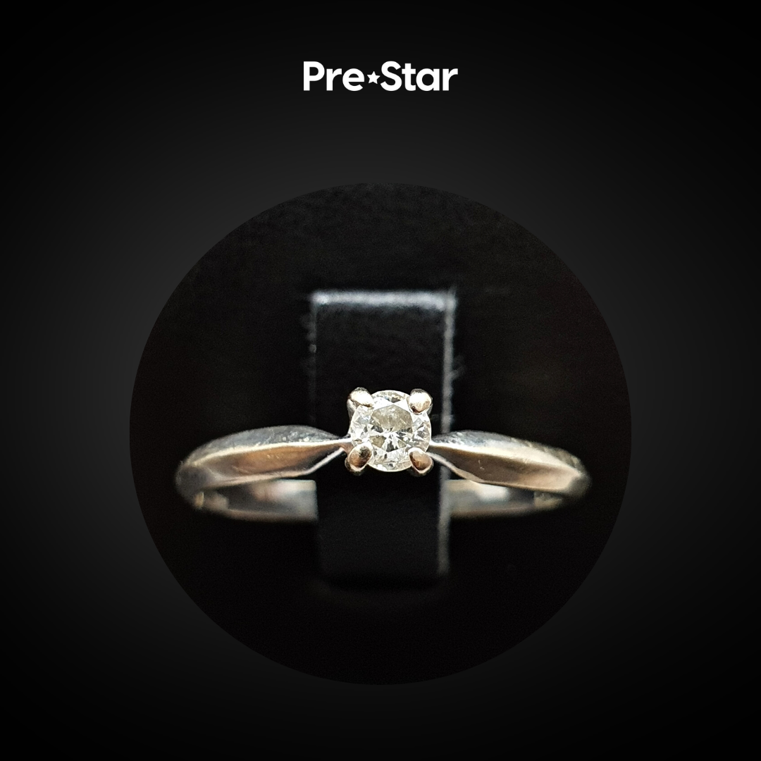 Anillo solitario 14k