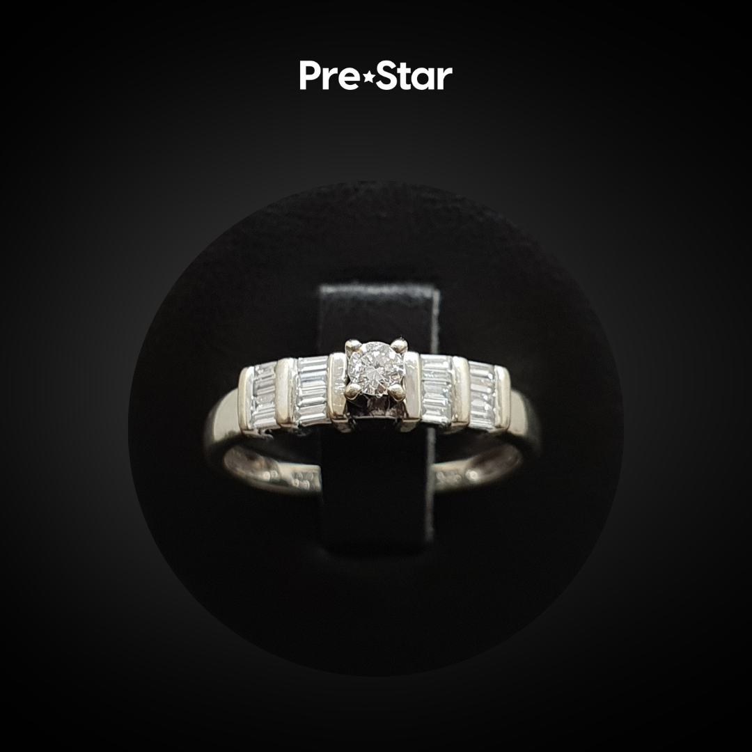 Anillo solitario 14k