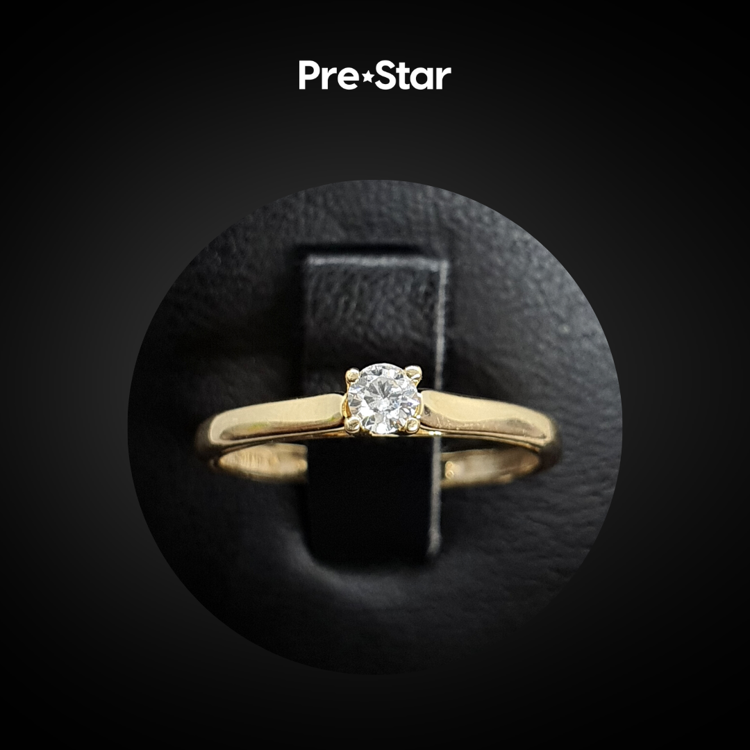 Anillo solitario 14k