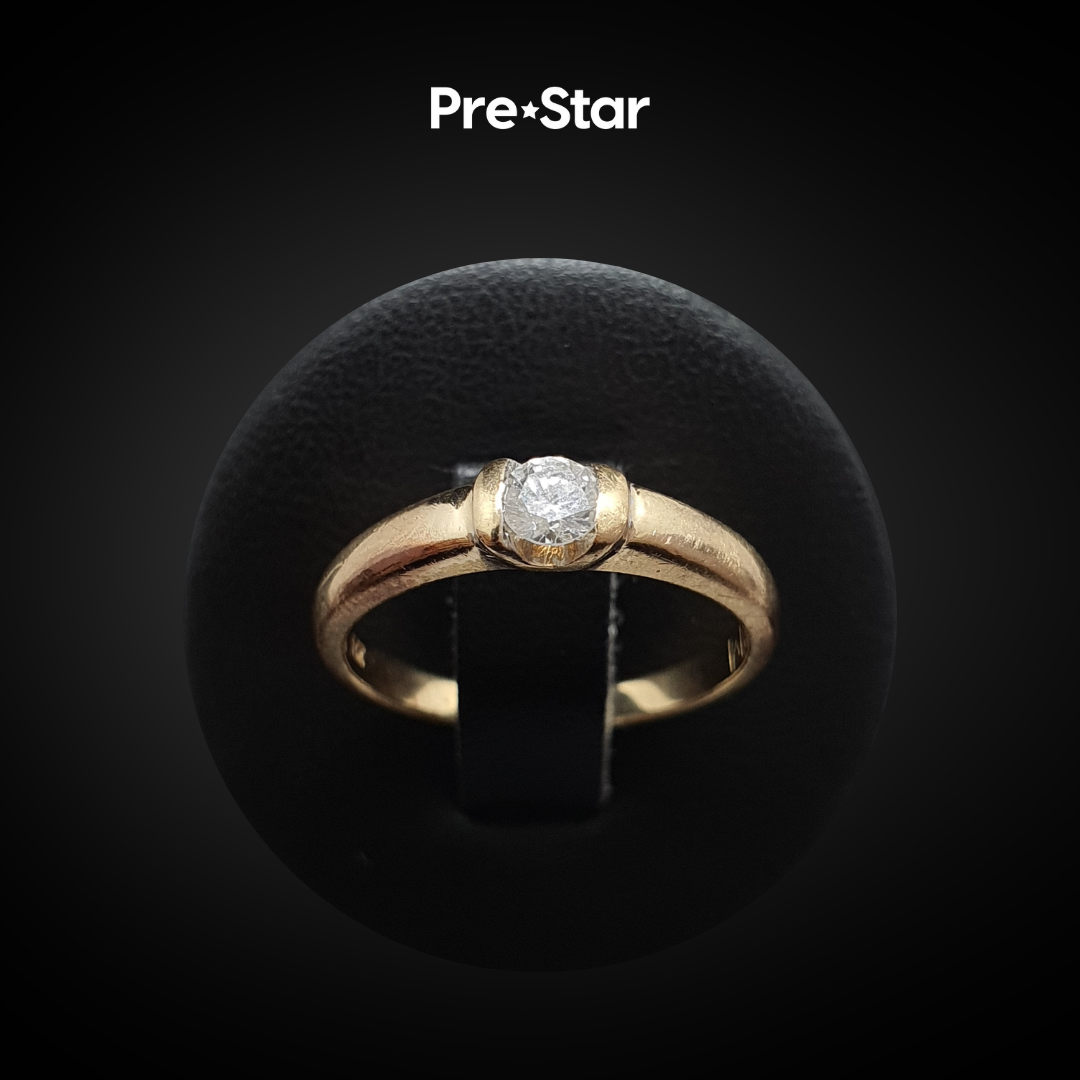 Anillo solitario 14k