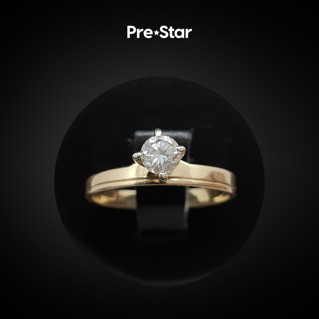 Anillo solitario 14k