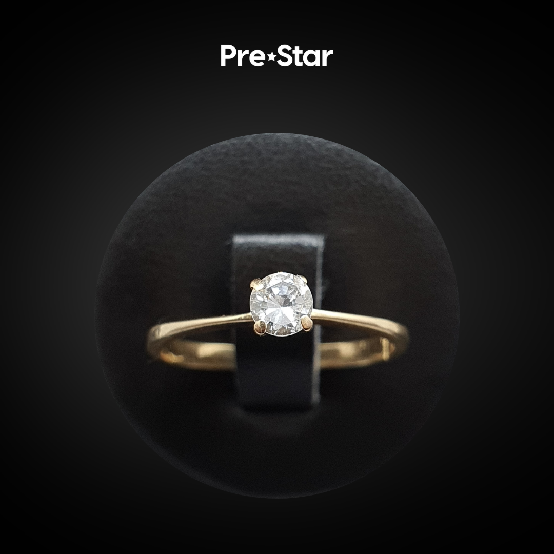 Anillo solitario 14k