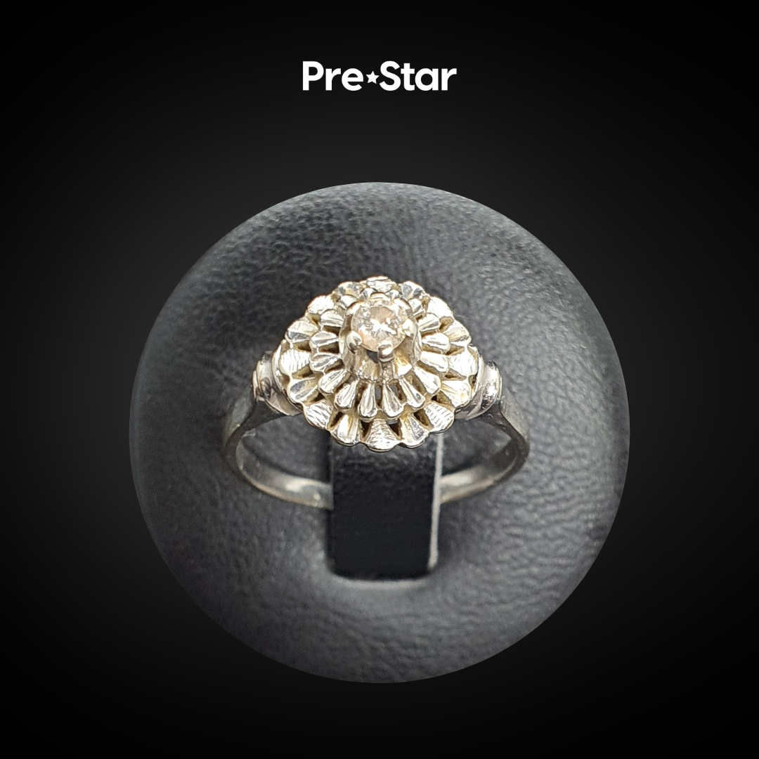 Anillo solitario 14k