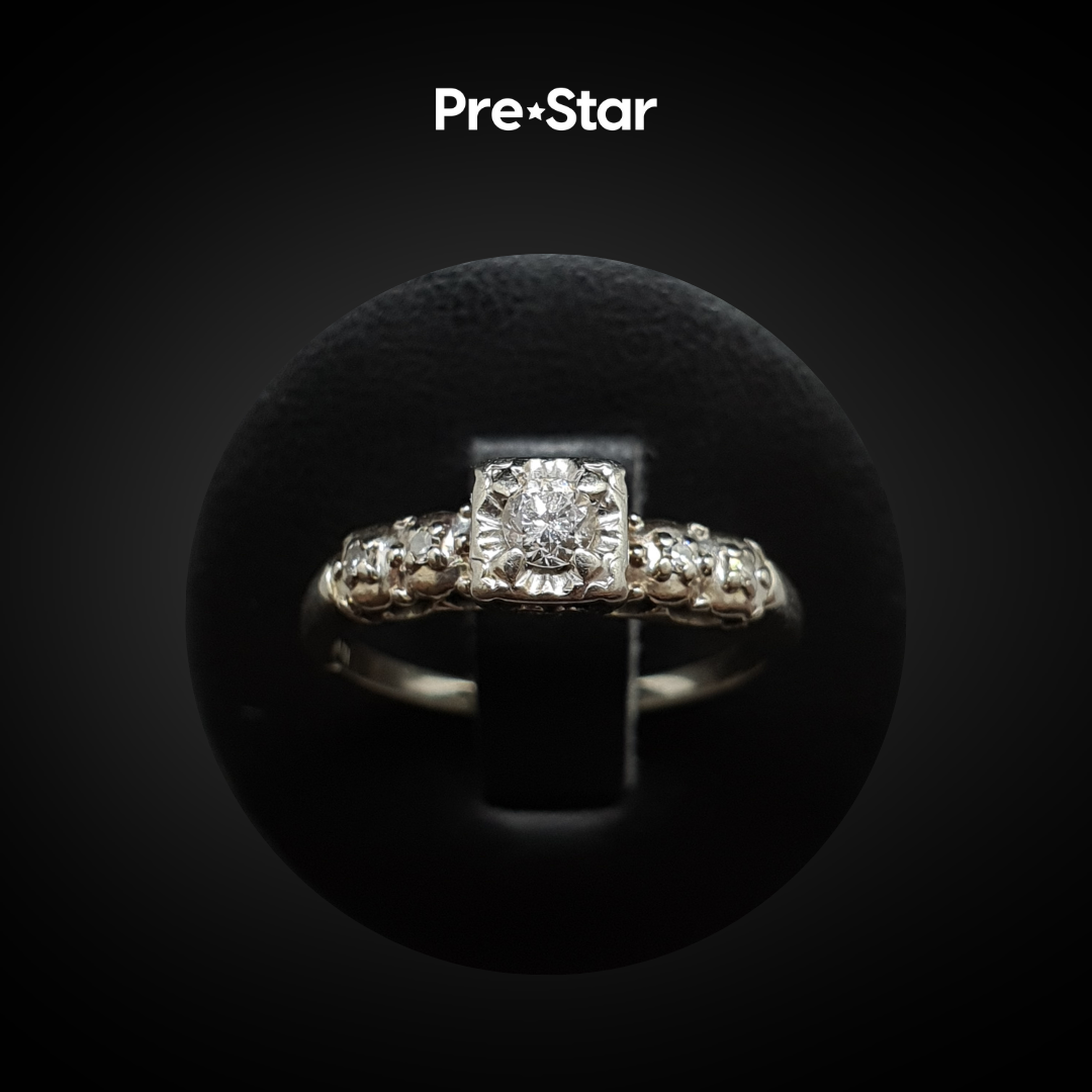 Anillo solitario 14k