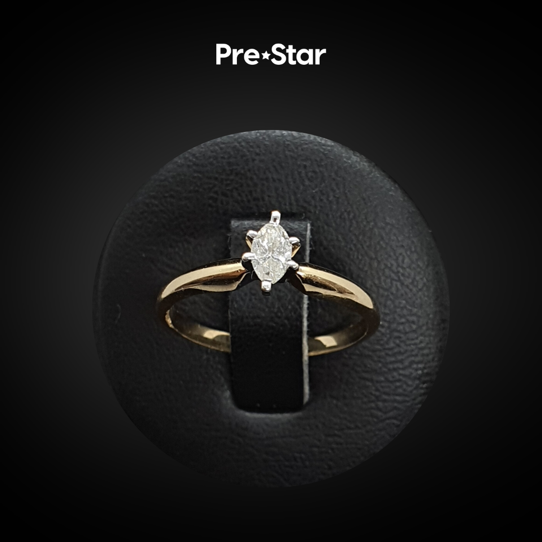 Anillo solitario 14k