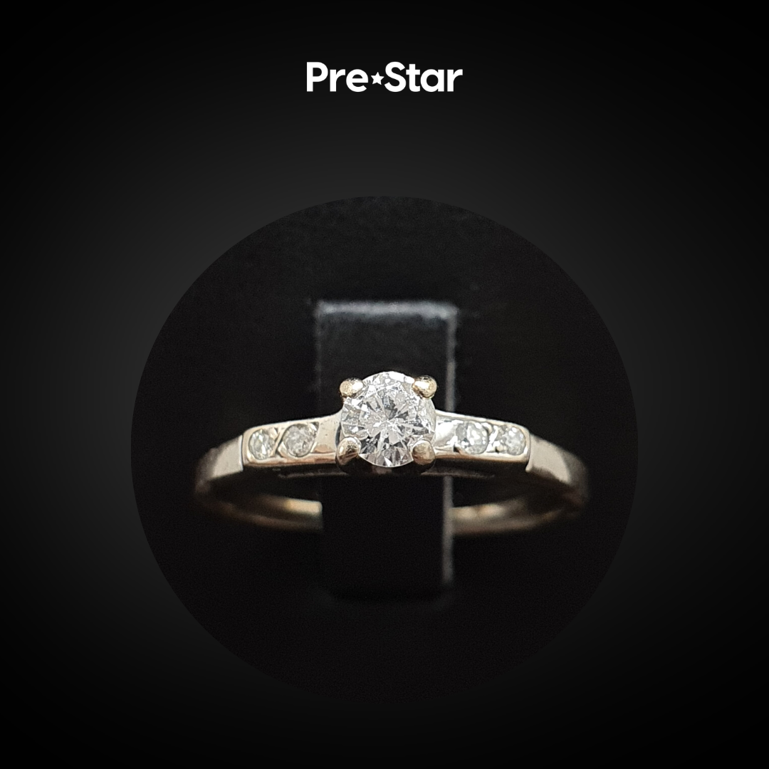 Anillo solitario 14k