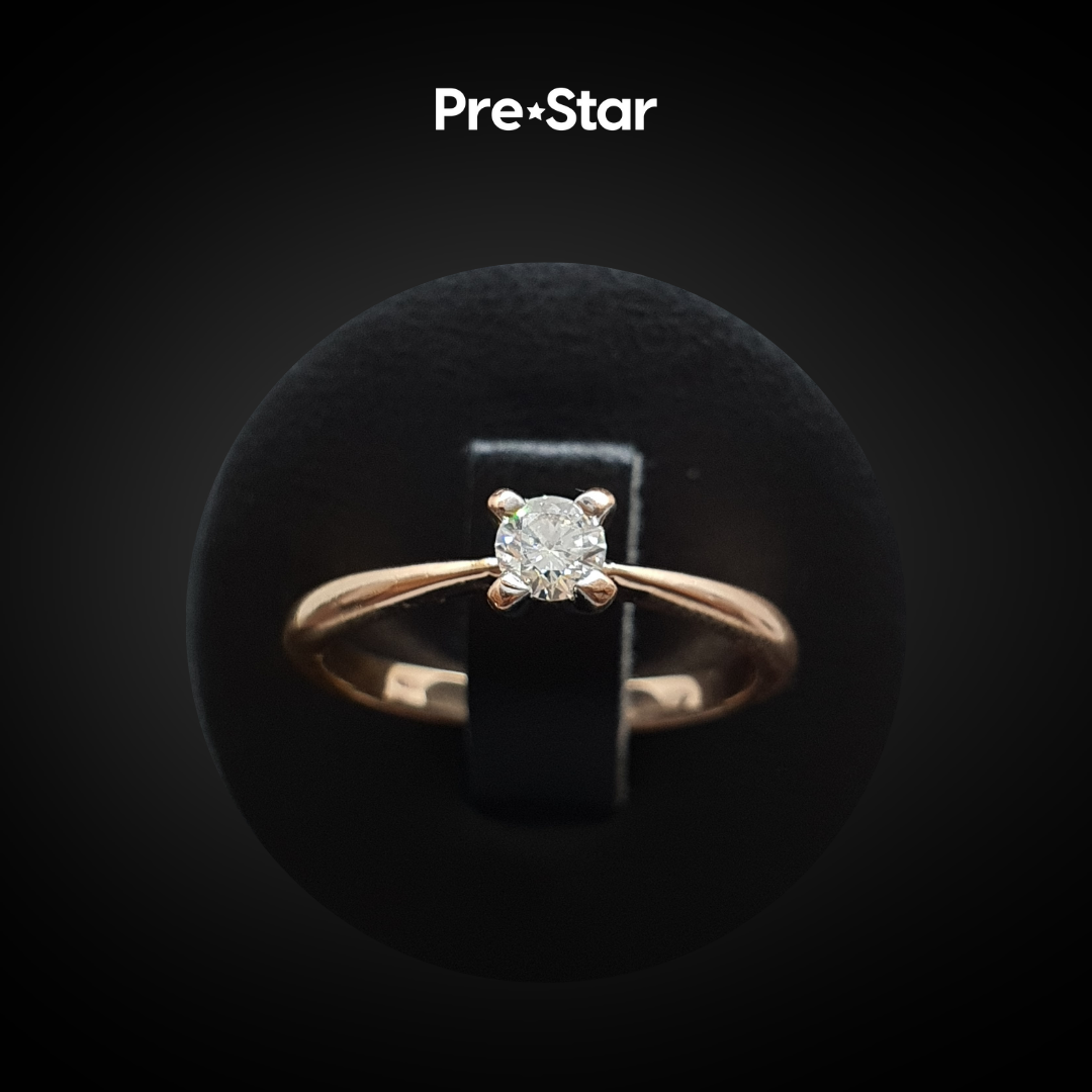 Anillo Oro Rosa 14k
