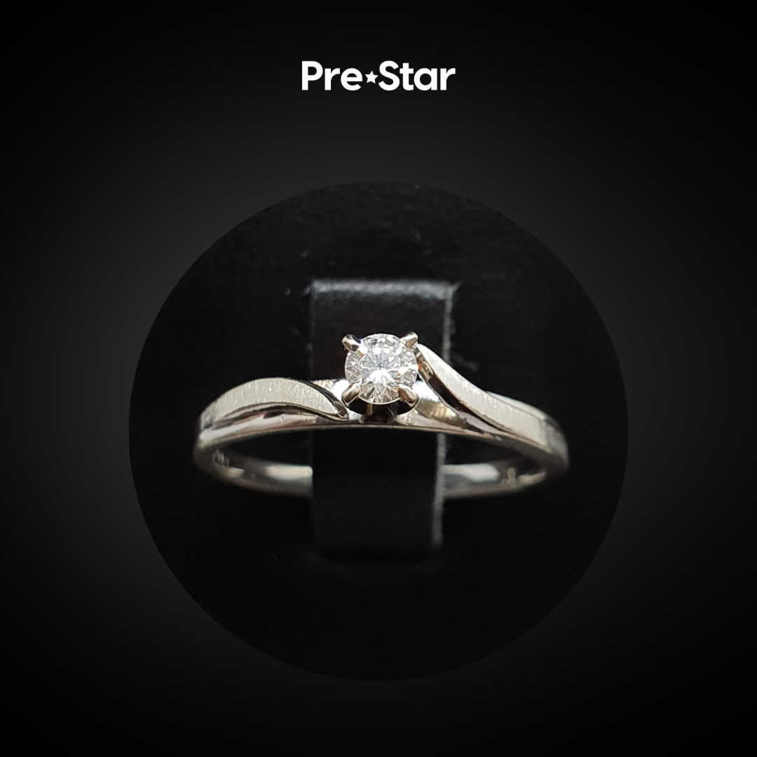 Anillo solitario 14k
