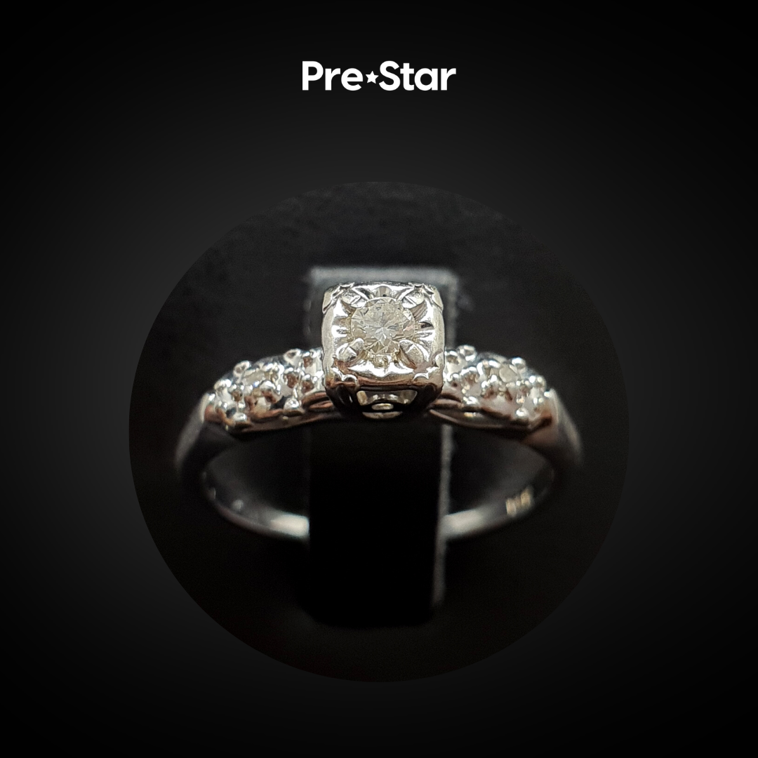 Anillo solitario 14k