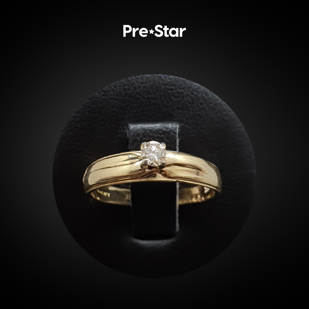 Anillo solitario 14k