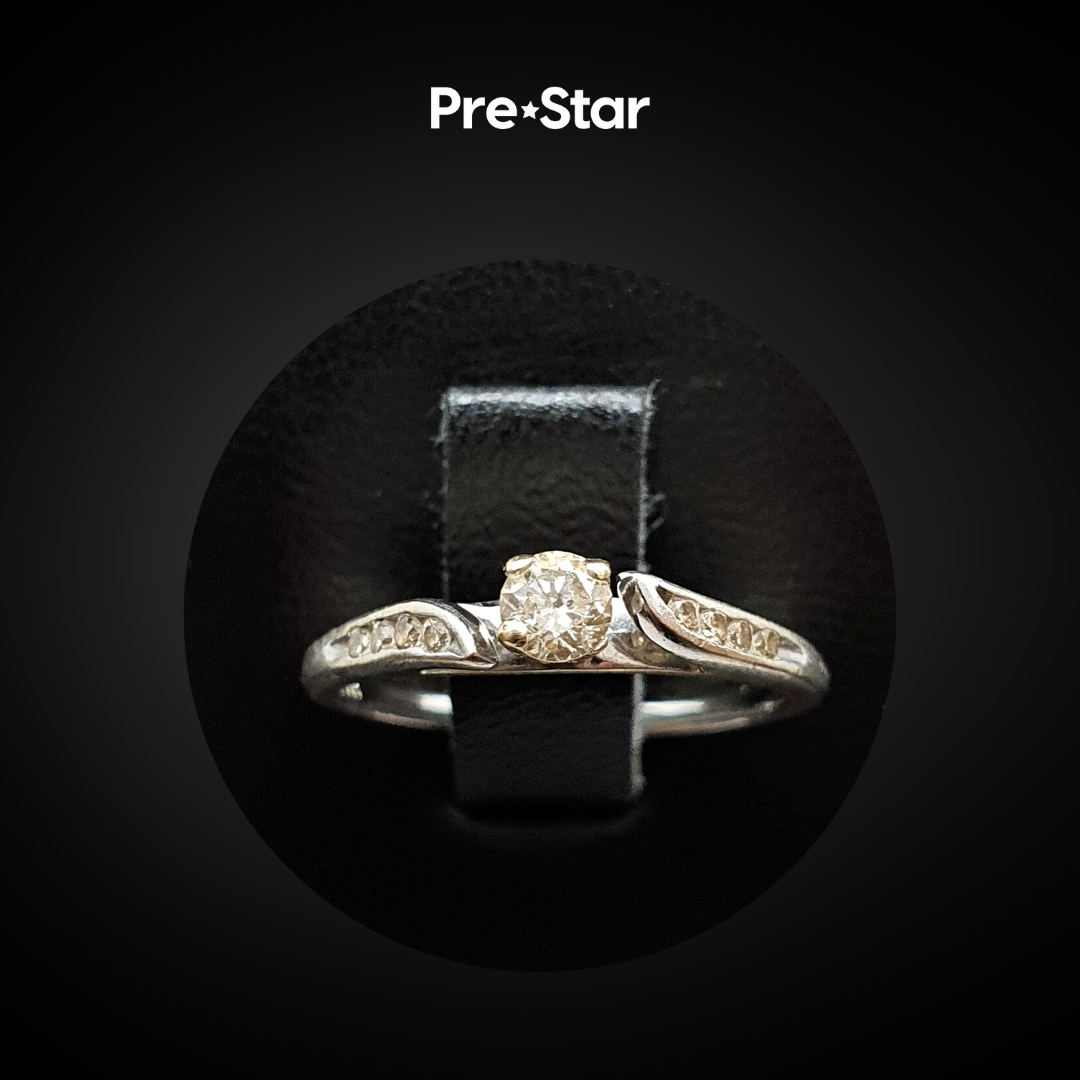 Anillo solitario 14k