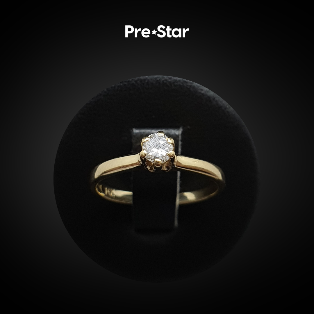 Anillo solitario 14k