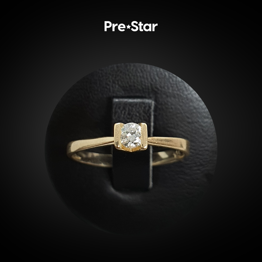 Anillo solitario 14k