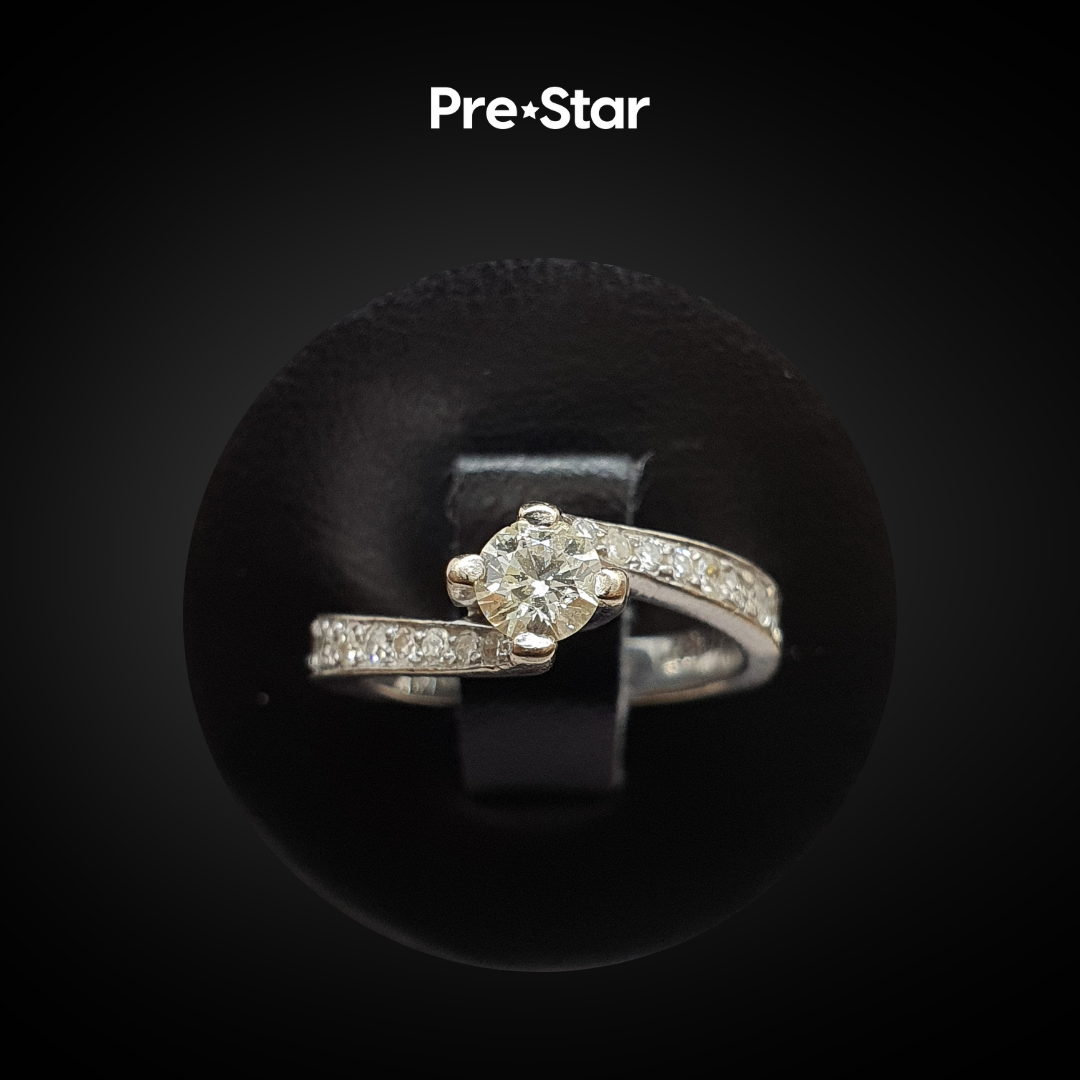 Anillo solitario 14k