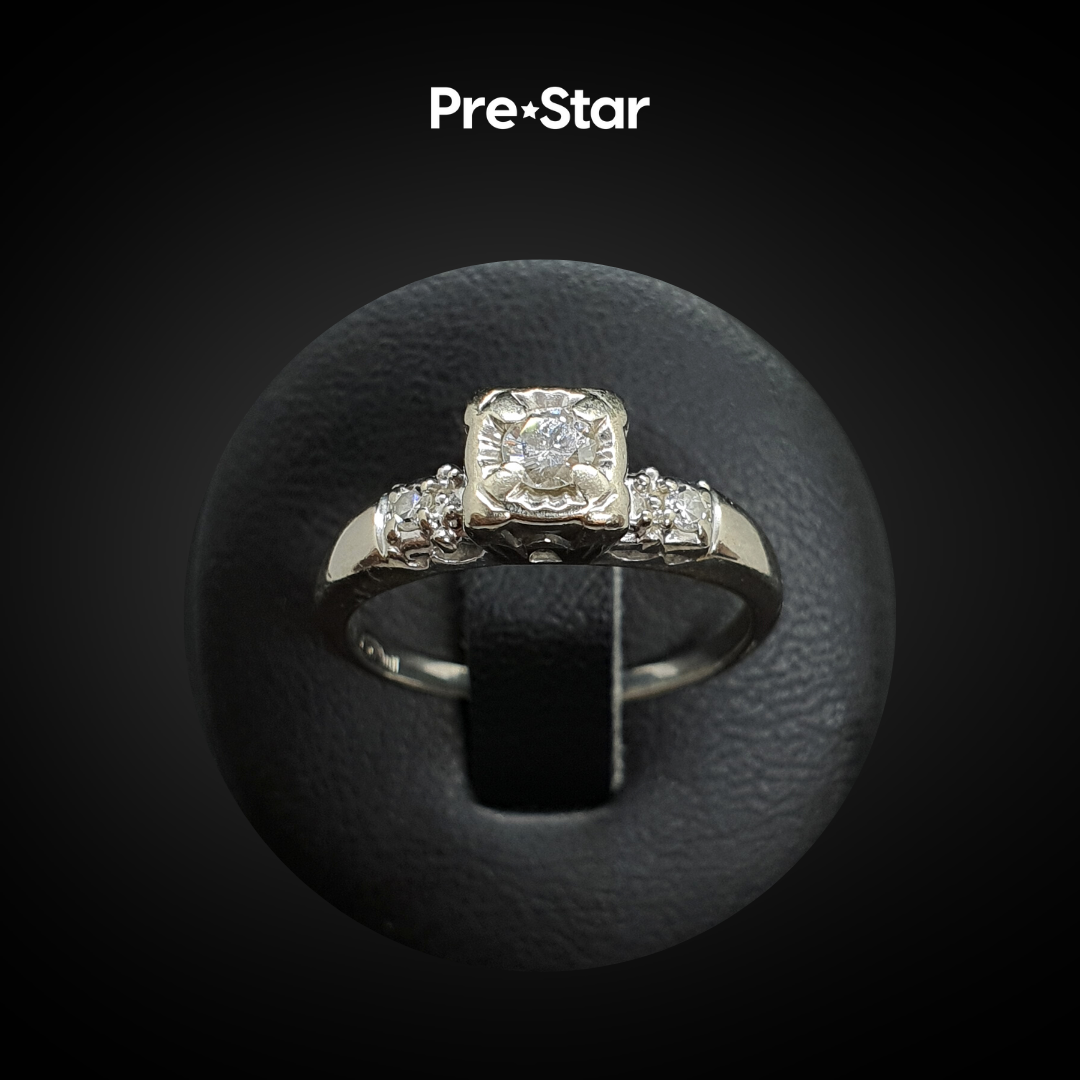 Anillo solitario 14k
