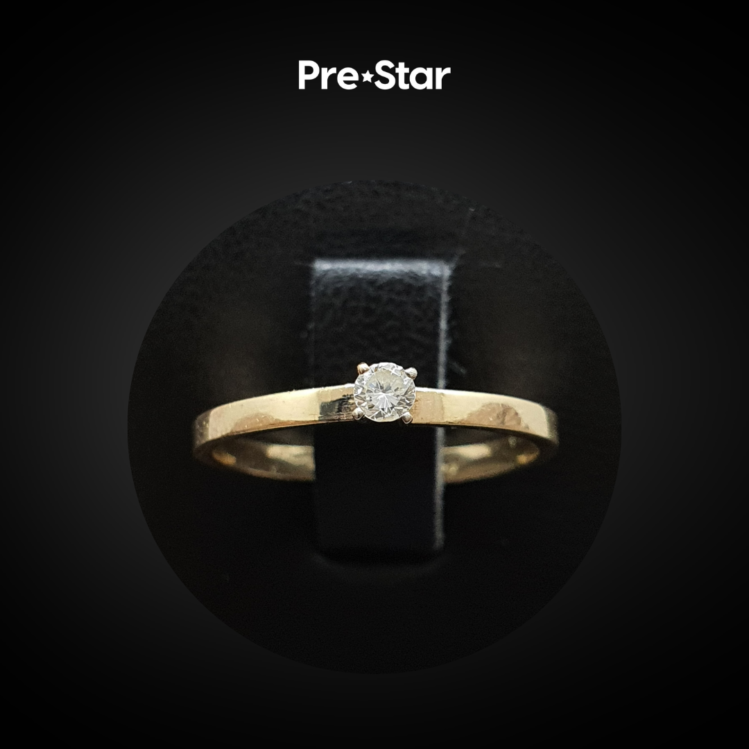 Anillo solitario 14k