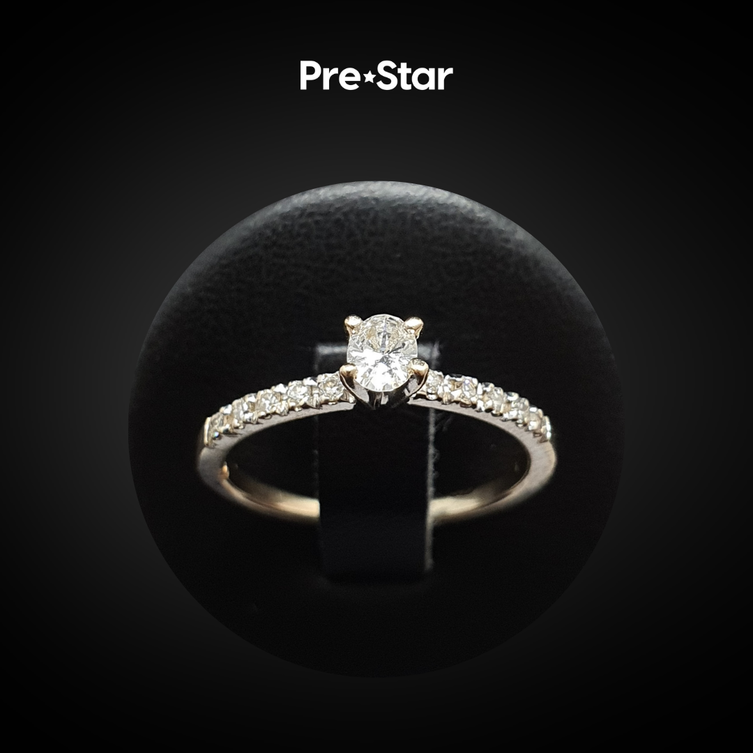 Anillo solitario 14k