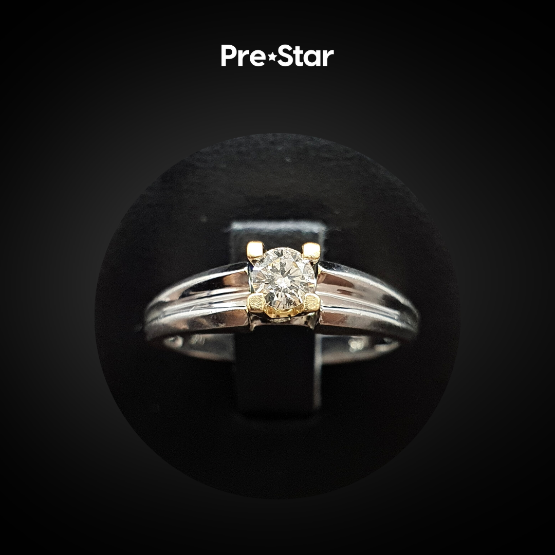 Anillo solitario 14k