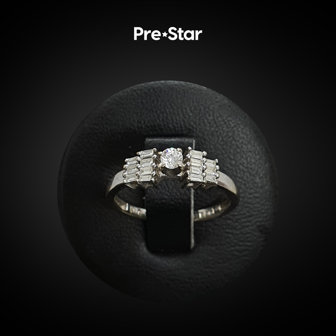 Anillo solitario 14k