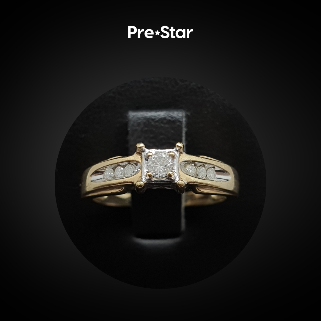 Anillo solitario 14k