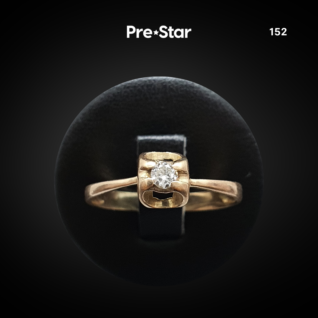 Anillo solitario 14k