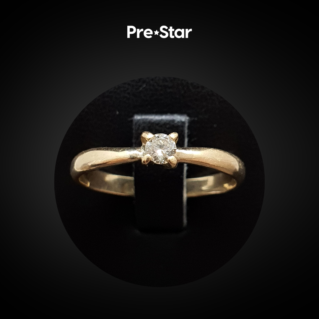 Anillo solitario 14k
