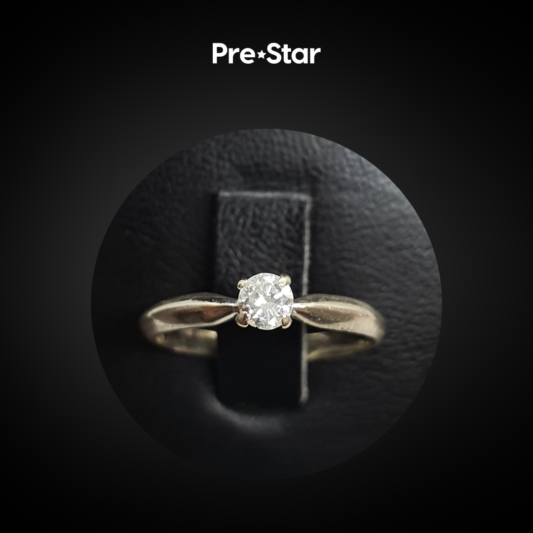 Anillo solitario 14k