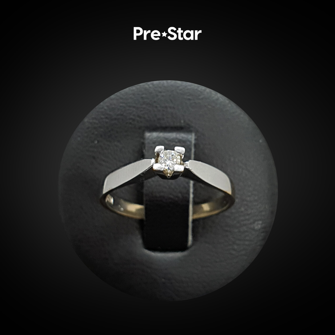 Anillo solitario 14k