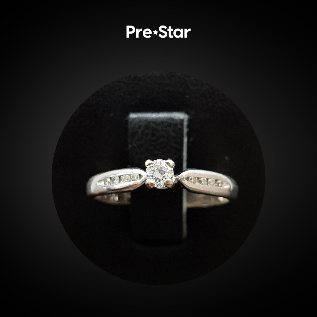 Anillo solitario 14k
