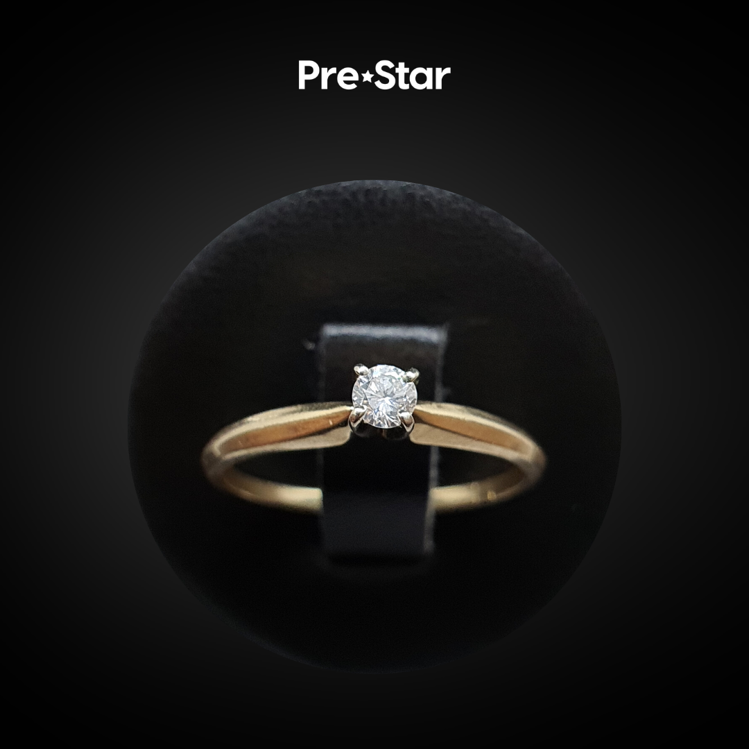 Anillo solitario 14k
