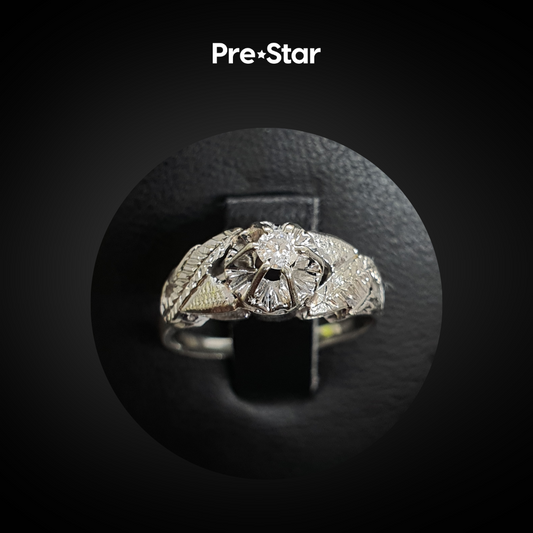 Anillo solitario 14k