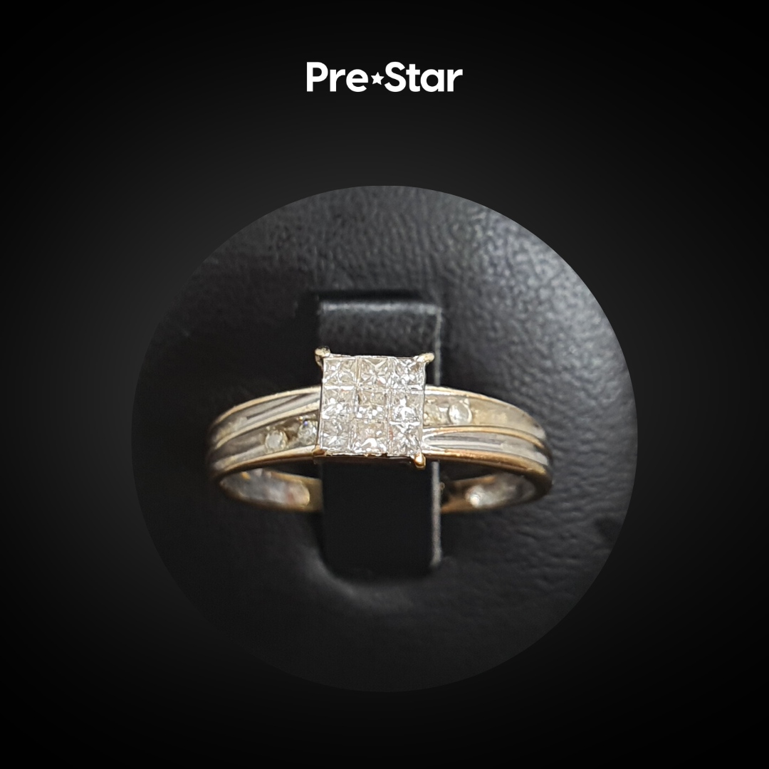 Anillo solitario 14k