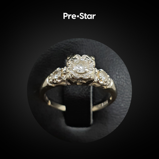 Anillo solitario 14k