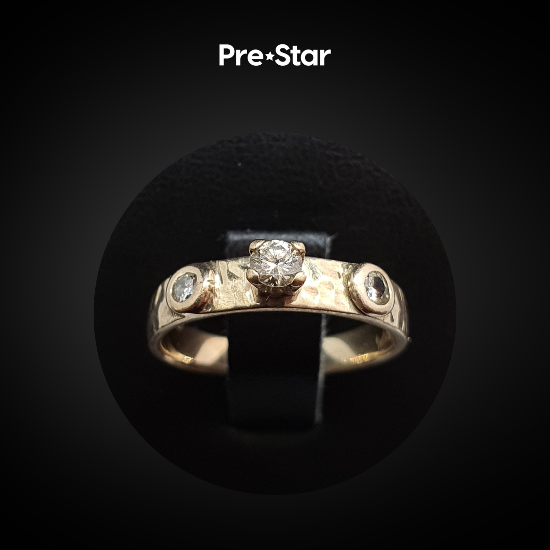 Anillo solitario 14k