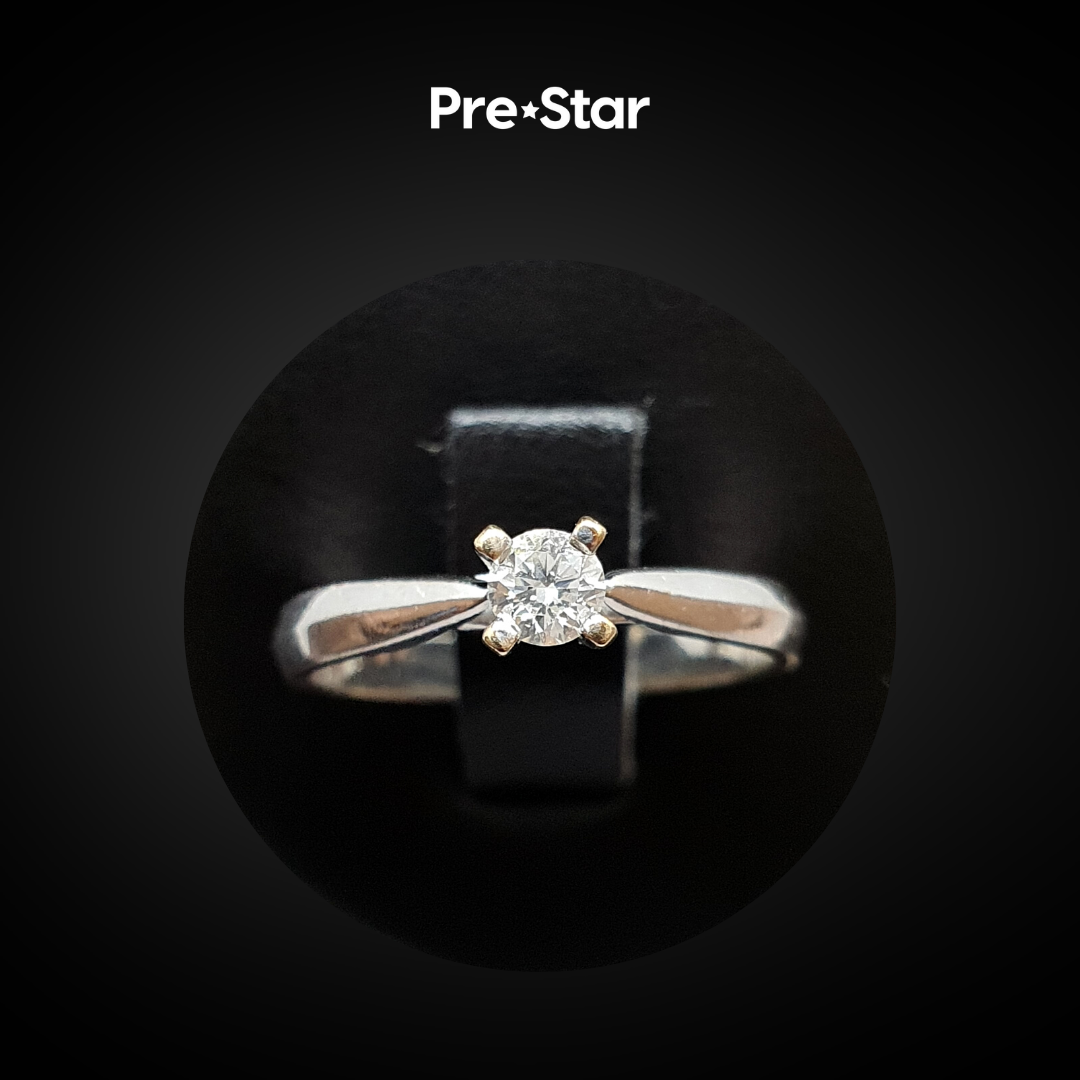 Anillo solitario 14k