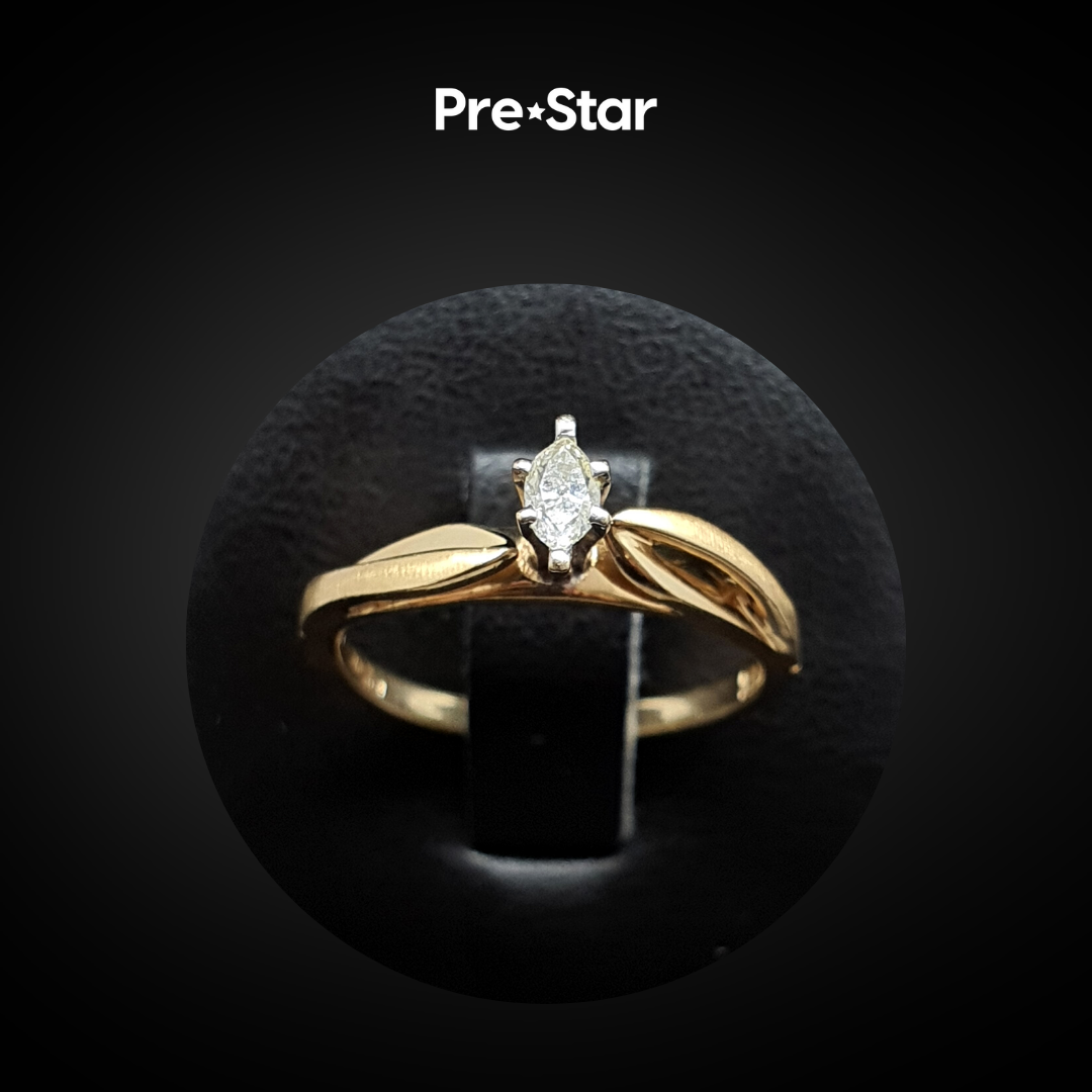 Anillo solitario 14k