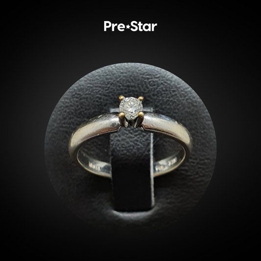 Anillo solitario 14k