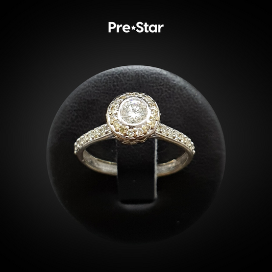 Anillo solitario 14k