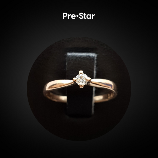 Anillo solitario 14k