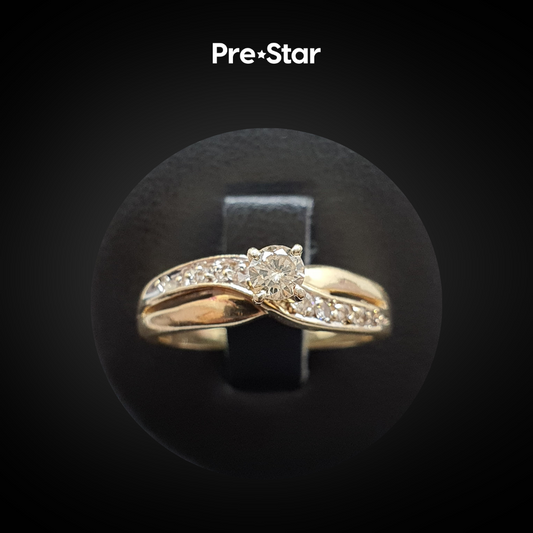 Anillo solitario 14k