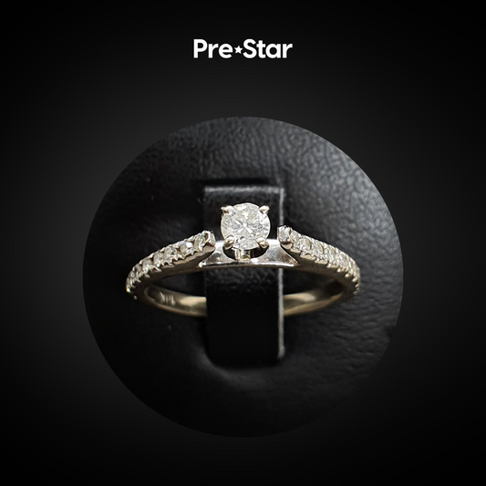 Anillo solitario 14k