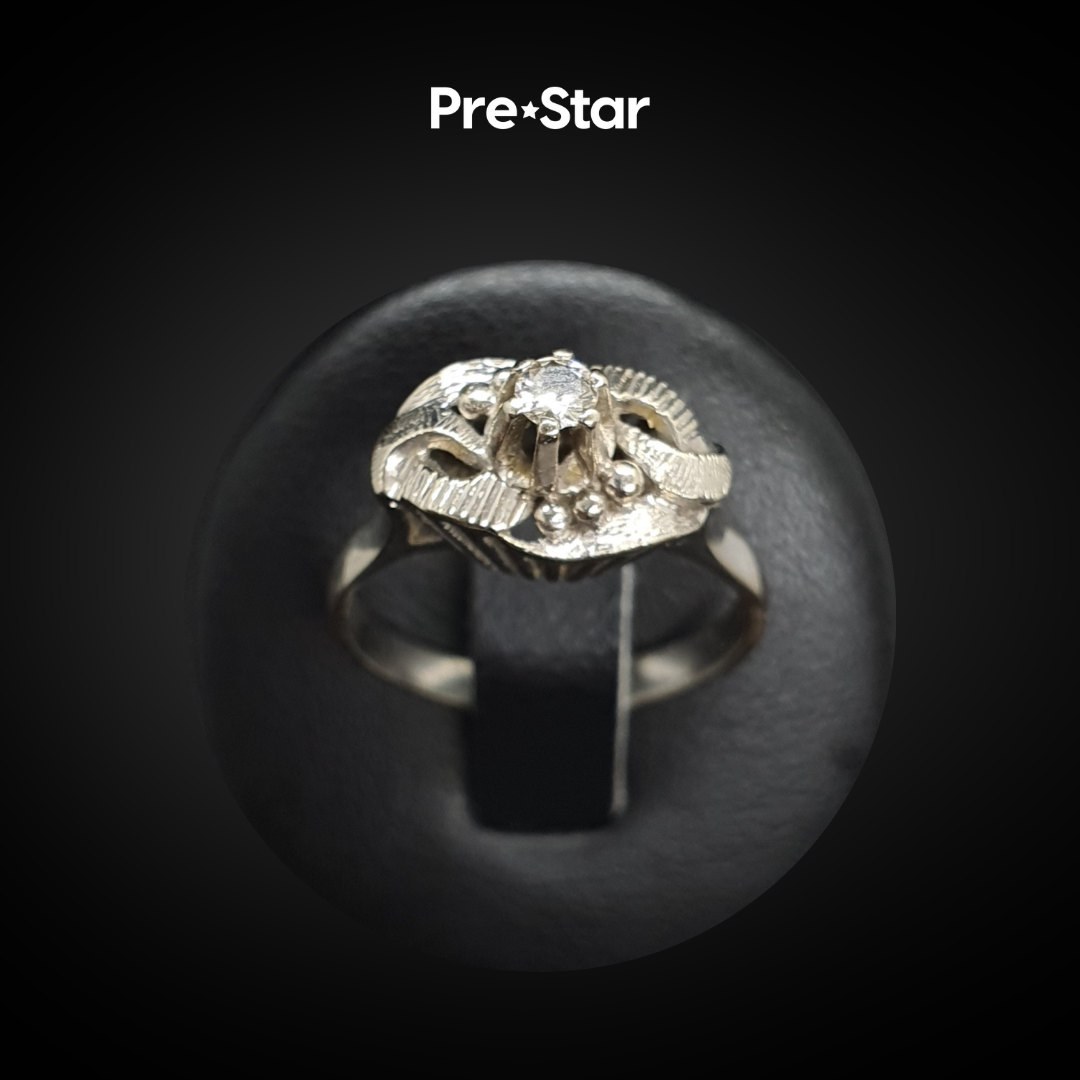 Anillo solitario 14k