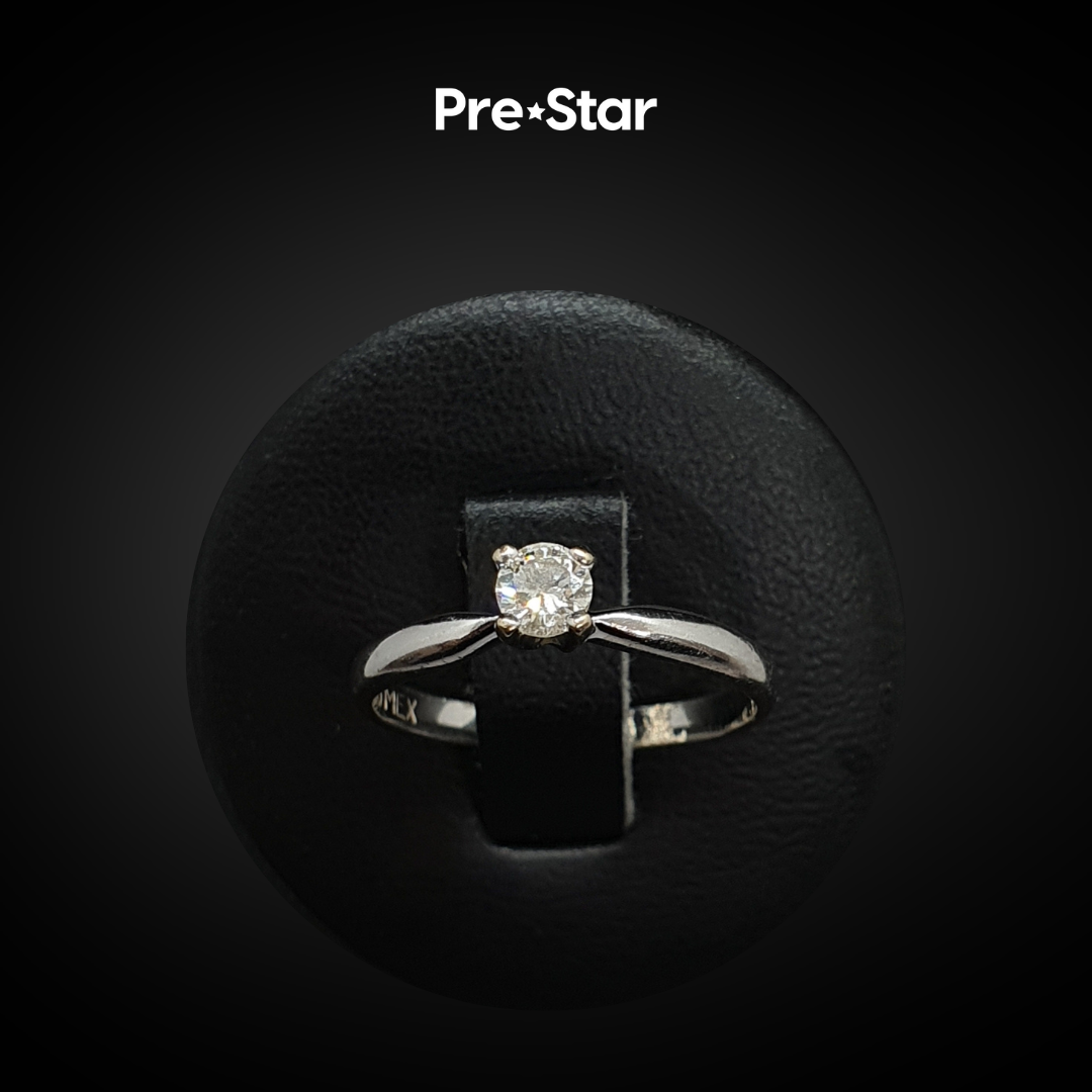 Anillo solitario 14k