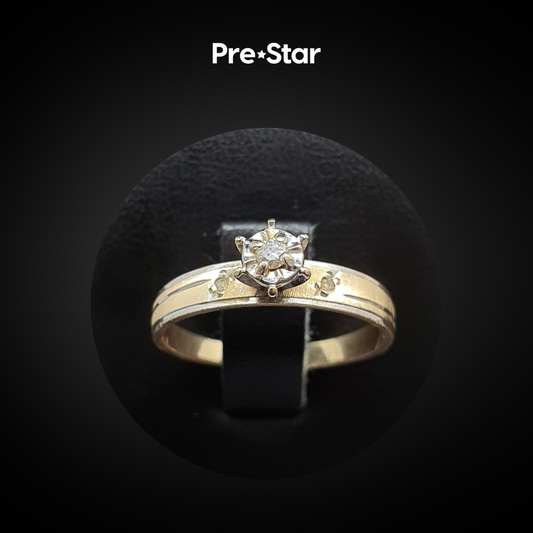 Anillo solitario 14k