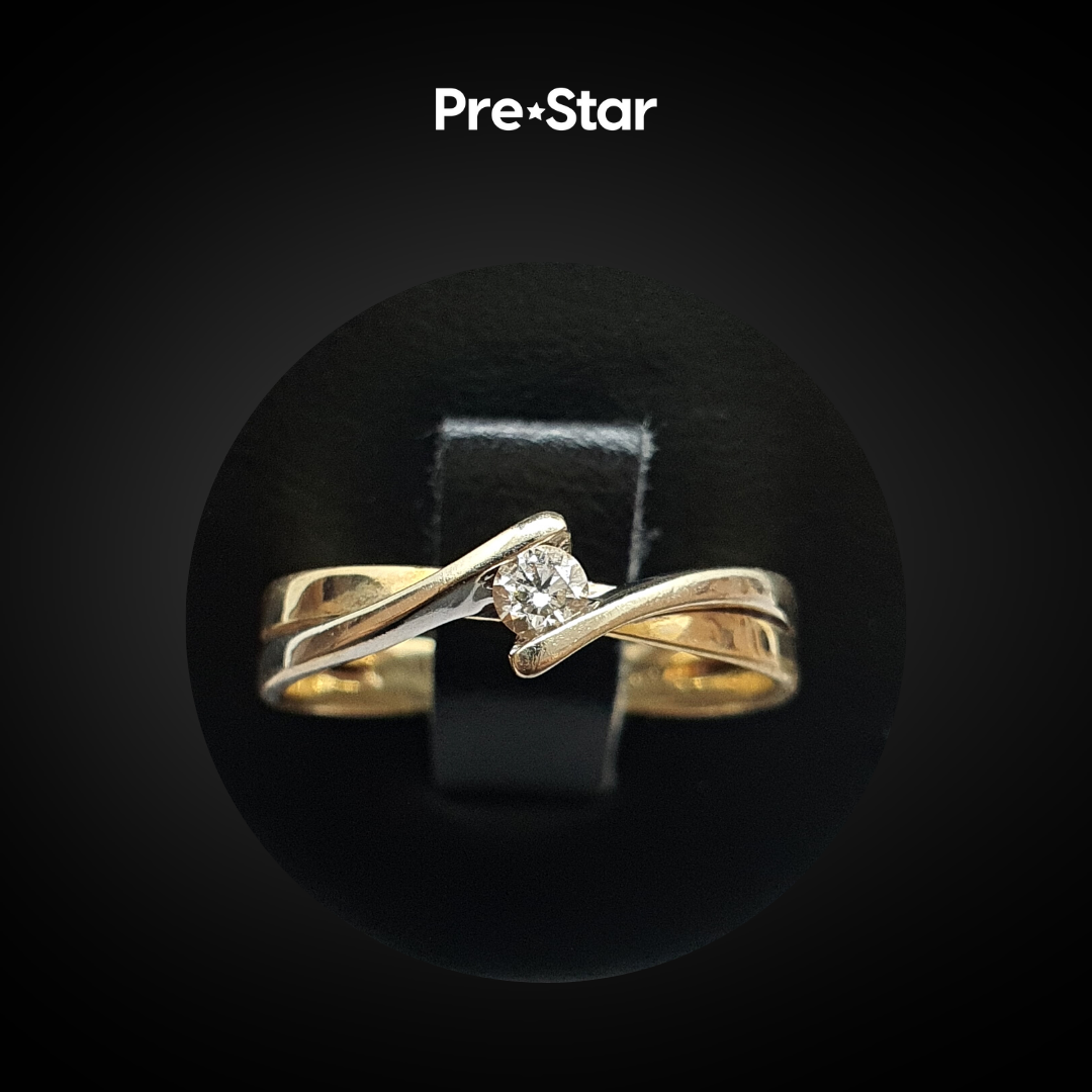 Anillo solitario 14k