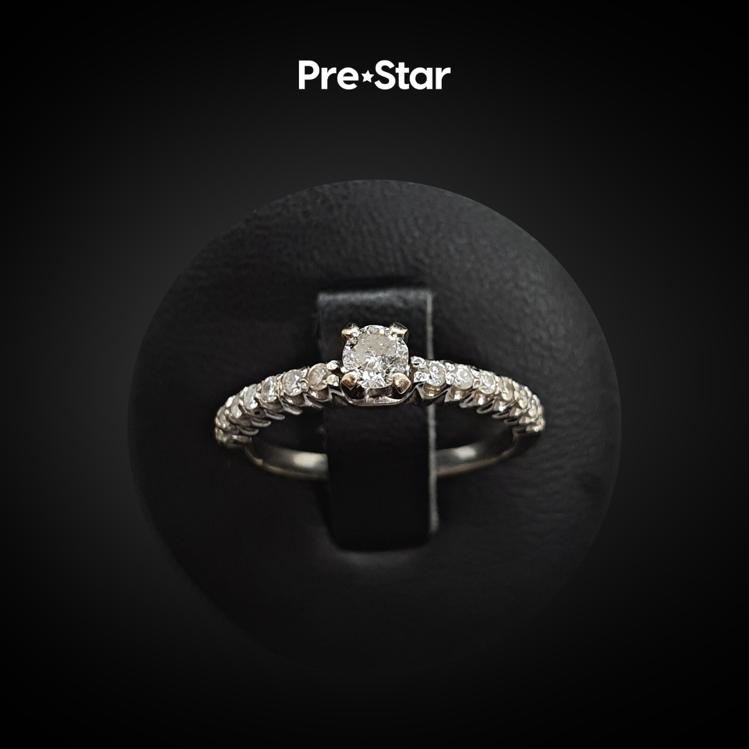 Anillo solitario 14k