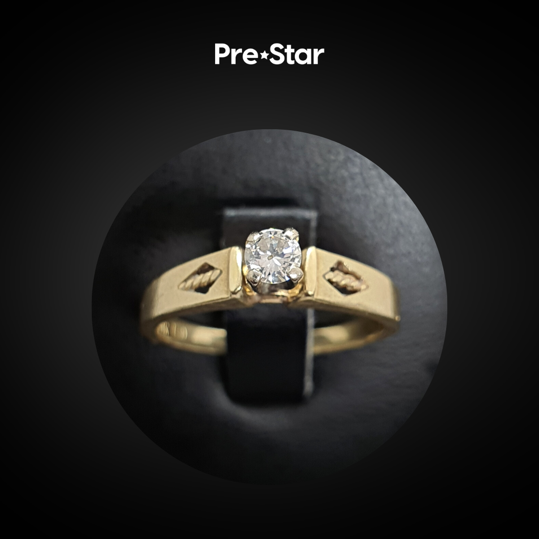 Anillo solitario 14k
